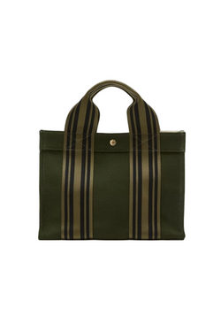 Tote M in Equestrian Flannel - Olive