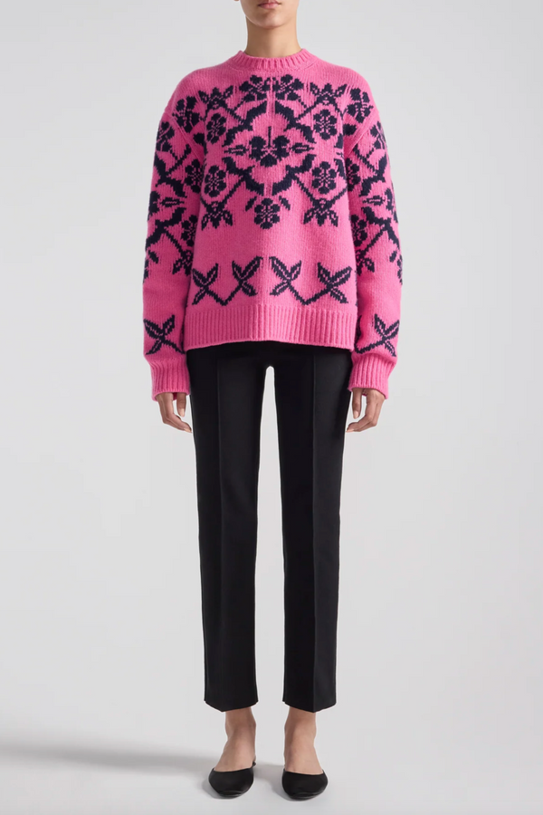 Georgia Fairisle Sweater - Pink Combo