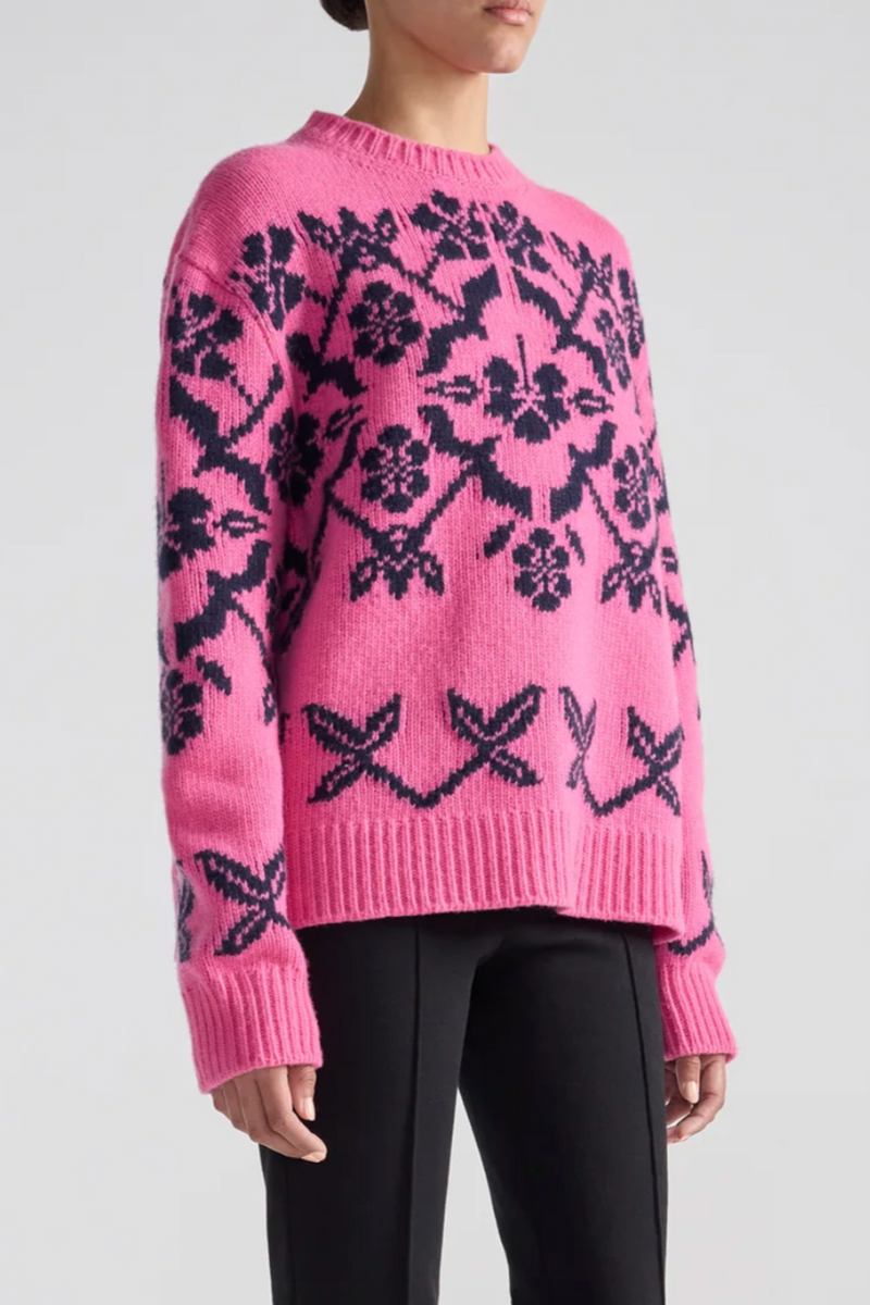 Georgia Fairisle Sweater - Pink Combo