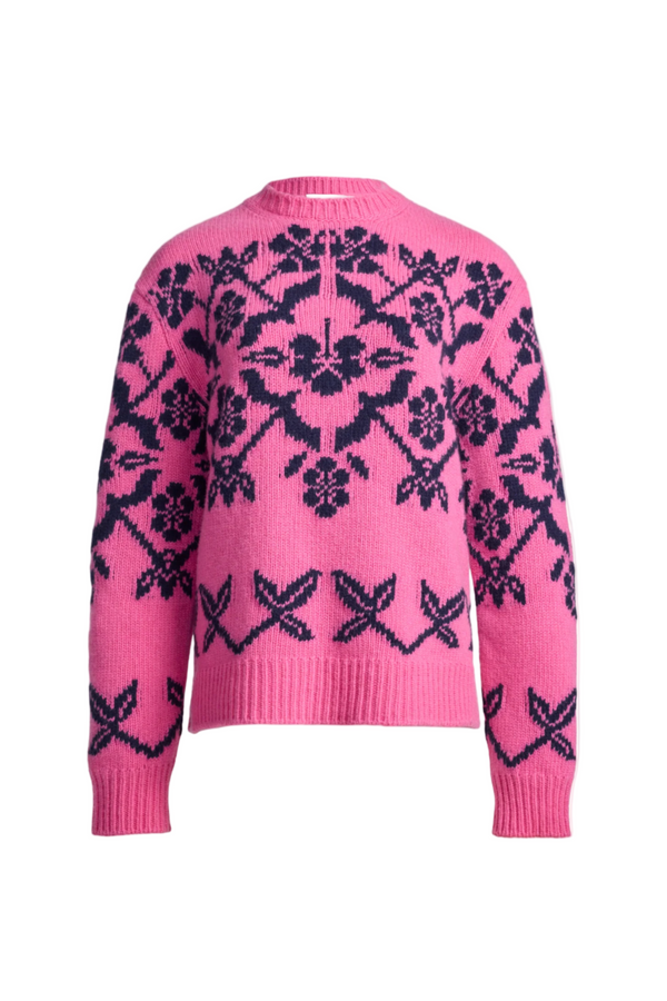 Georgia Fairisle Sweater - Pink Combo