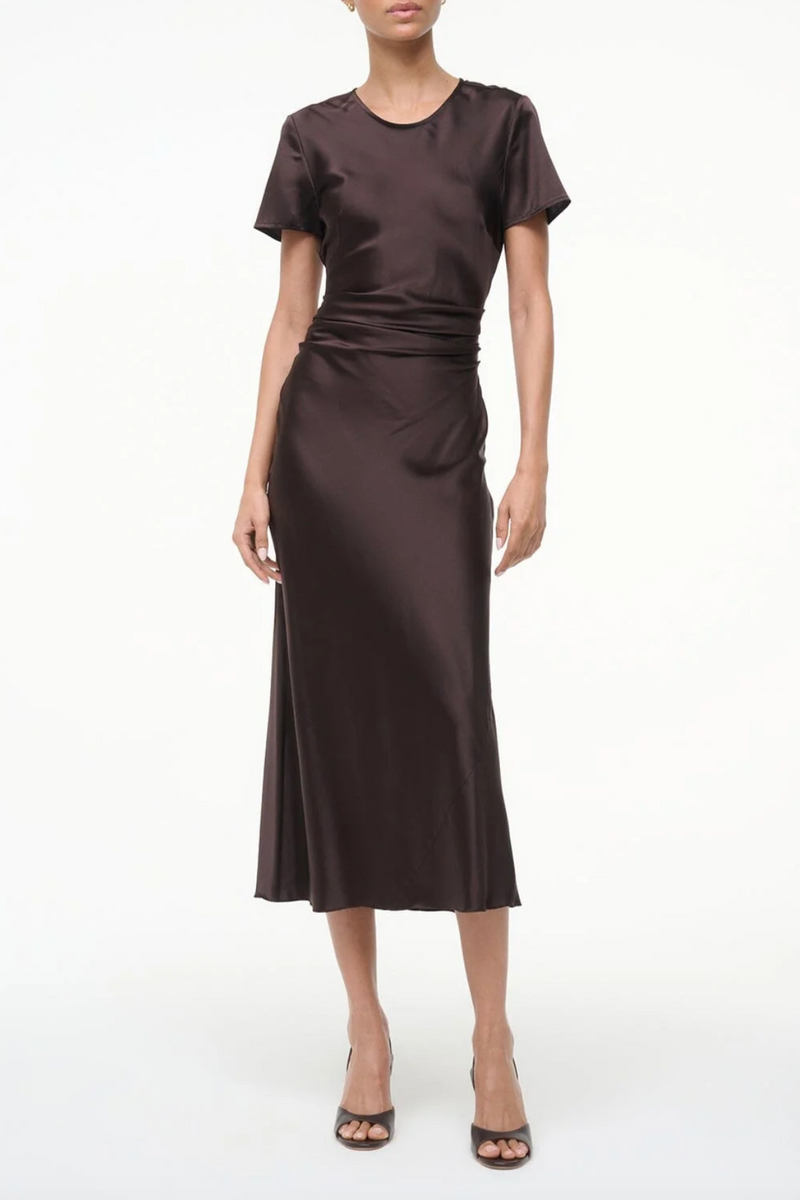 Marcel Silk Dress - Earth