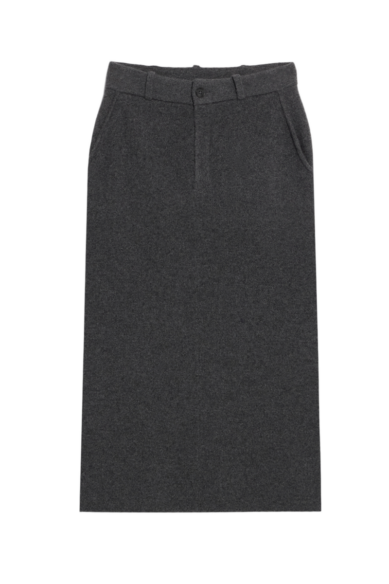 Tailored Skirt - Charcoal