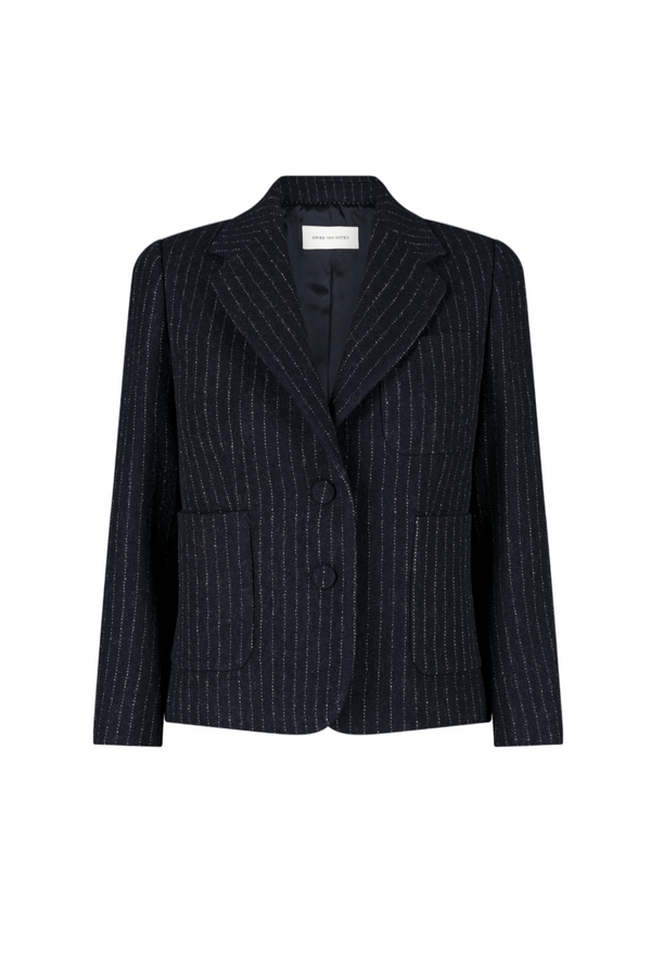 Bamis Wool Pinstripe Jacket - Dark Grey