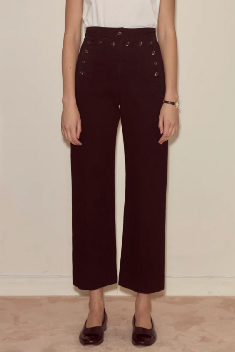 Denim Sailor Trouser - Black