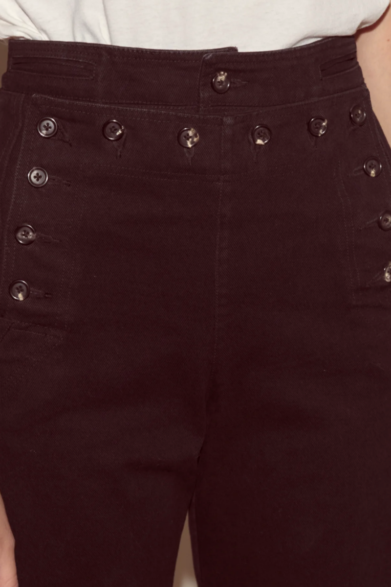 Denim Sailor Trouser - Black