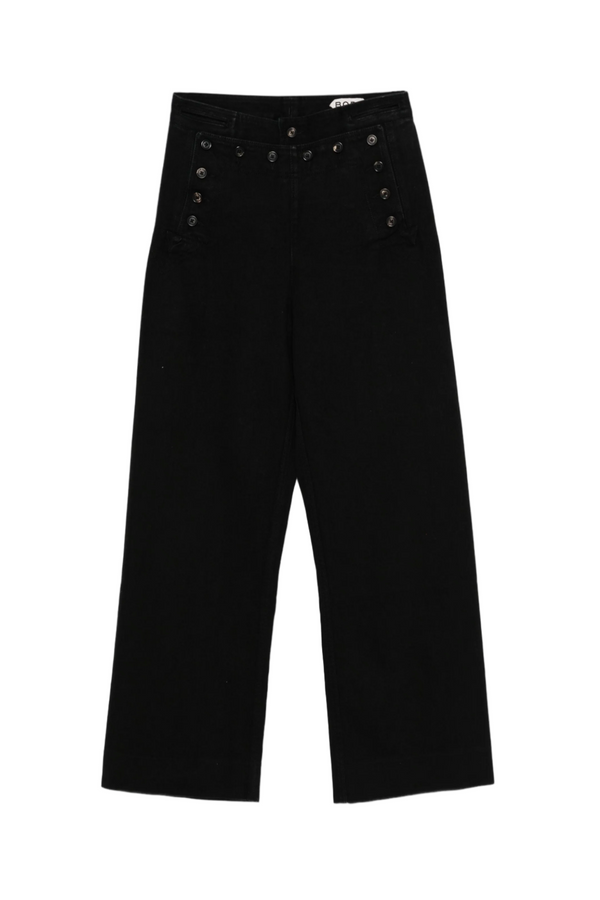 Denim Sailor Trouser - Black