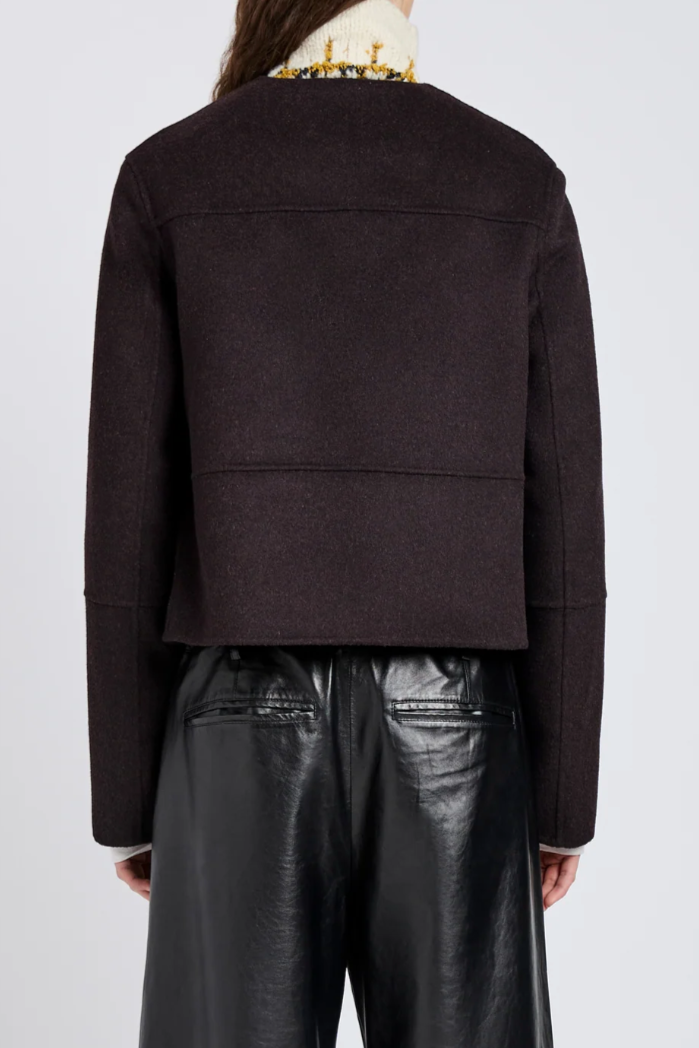 Courtney Jacket in Double Face Wool - Hickory