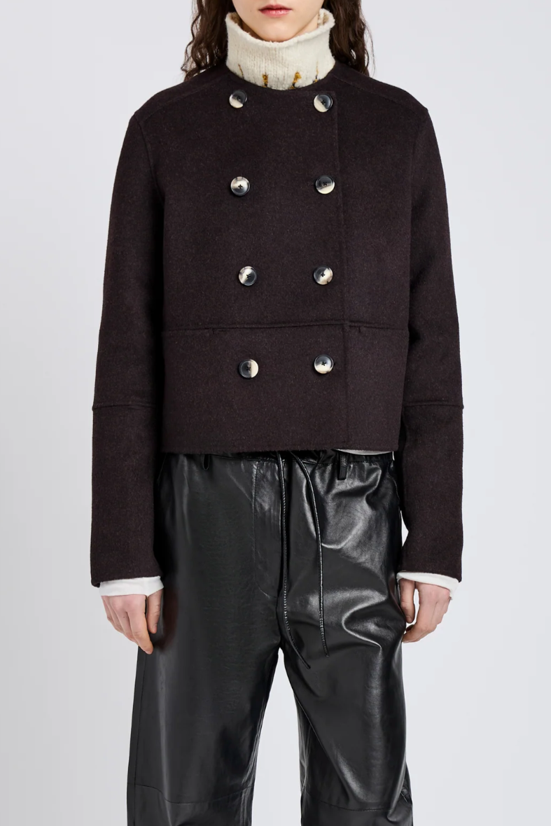Courtney Jacket in Double Face Wool - Hickory