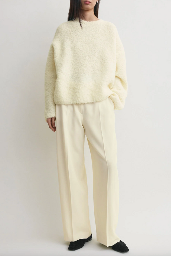 Boxy Boucle Knit - Milk