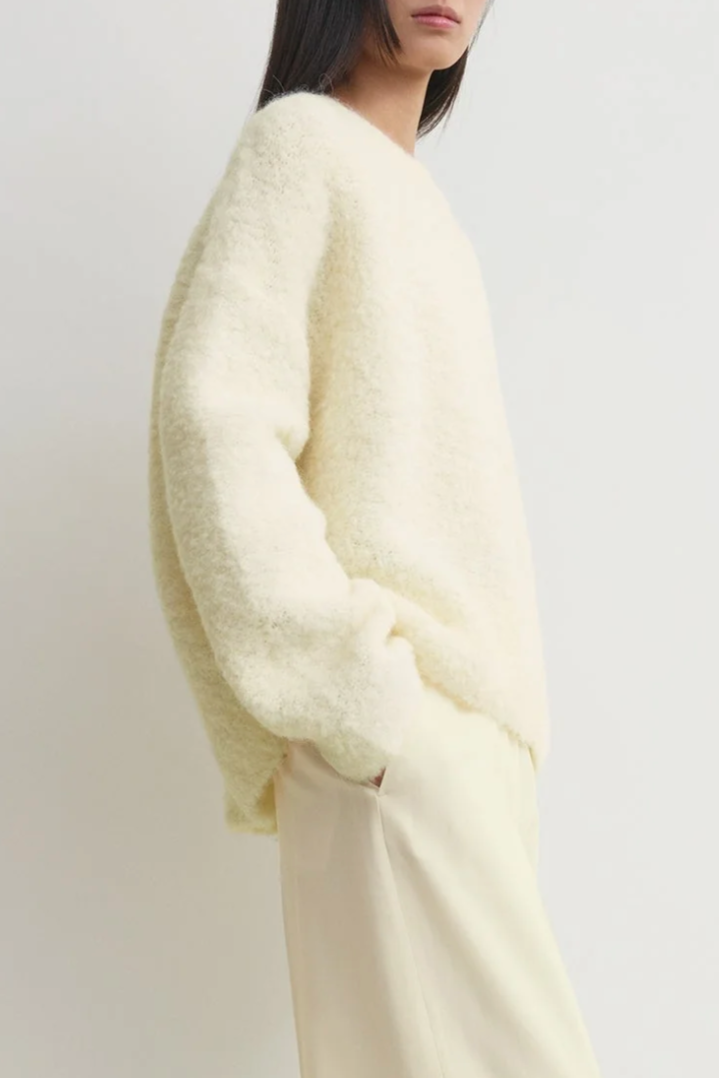 Boxy Boucle Knit - Milk