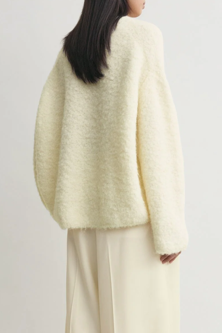 Boxy Boucle Knit - Milk