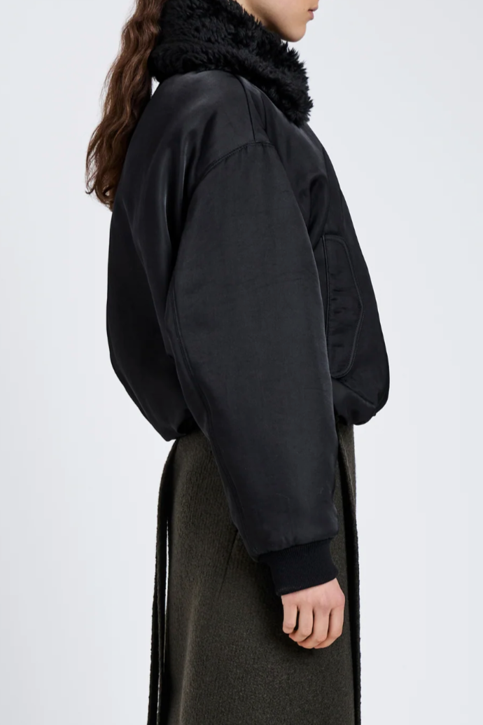 Vadra Jacket in Recycled Nylon Twill - Black