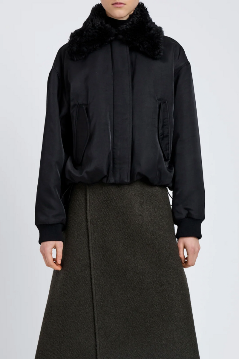 Vadra Jacket in Recycled Nylon Twill - Black
