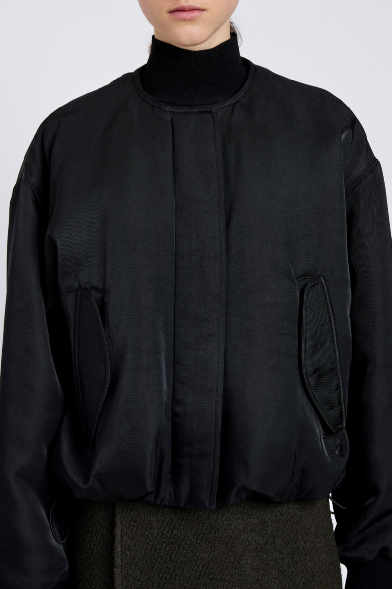 Vadra Jacket in Recycled Nylon Twill - Black