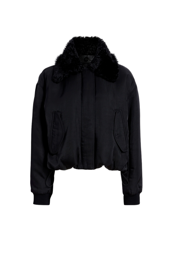 Vadra Jacket in Recycled Nylon Twill - Black