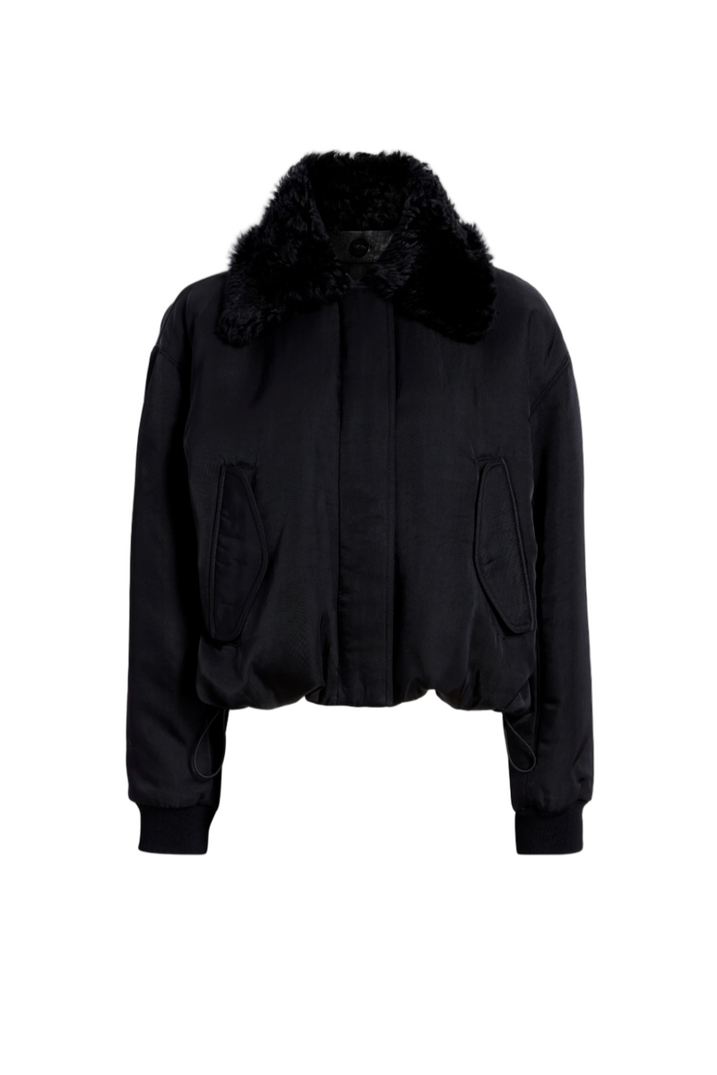 Vadra Jacket in Recycled Nylon Twill - Black