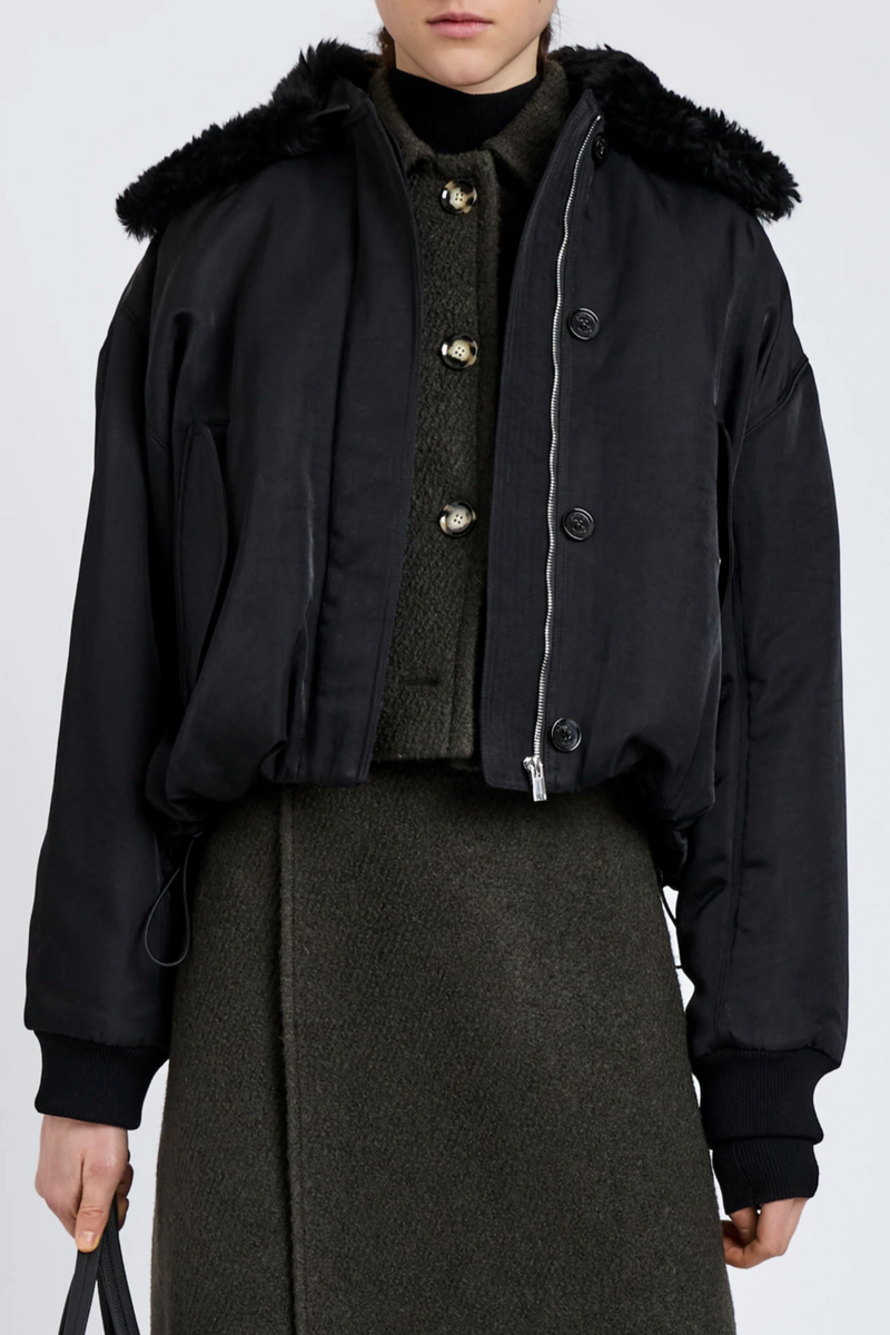Vadra Jacket in Recycled Nylon Twill - Black