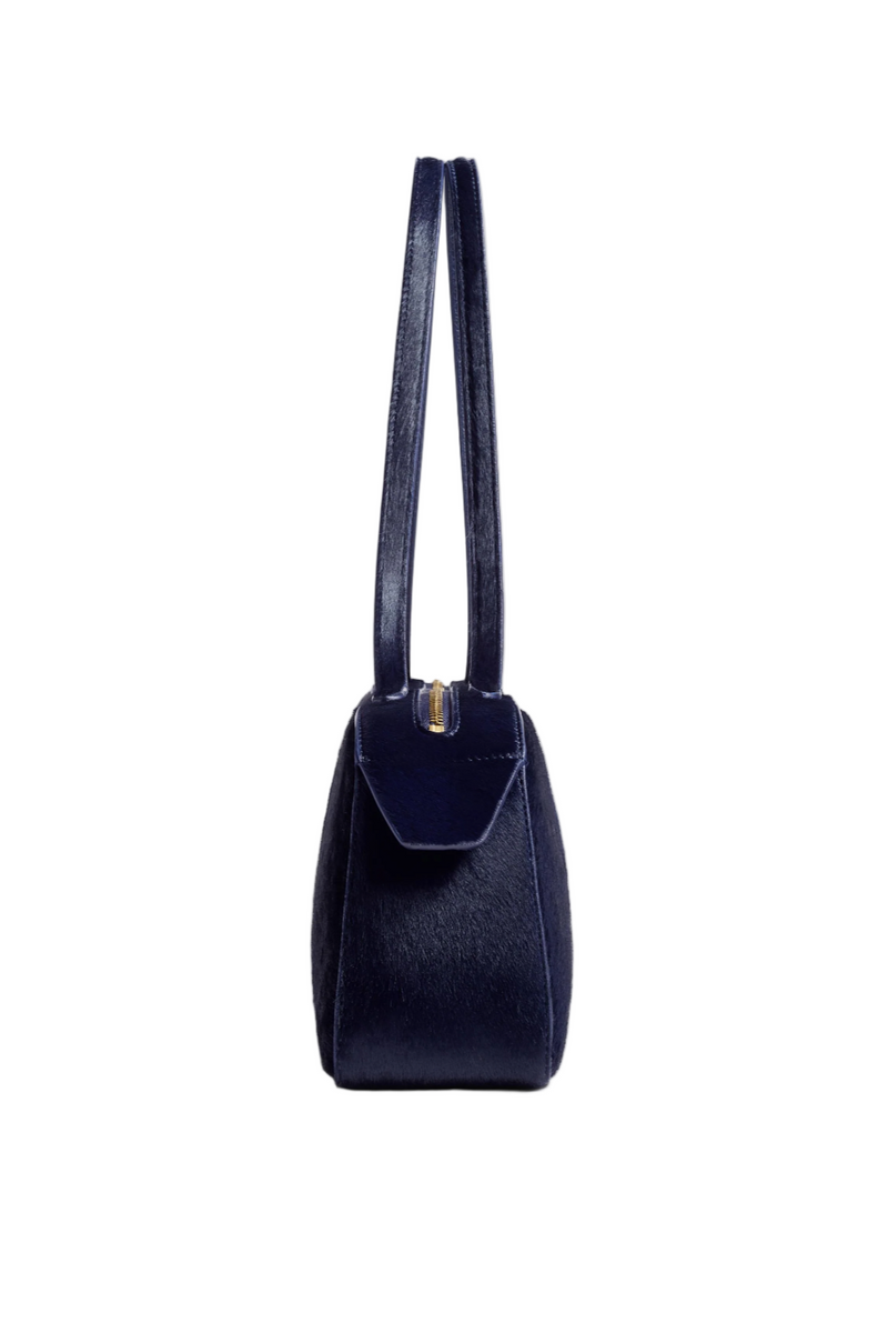 Simona Shoulder Bag - Midnight Haircalf