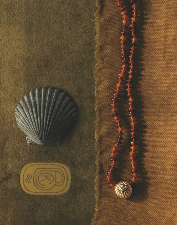 Beaded Amber Sol Necklace