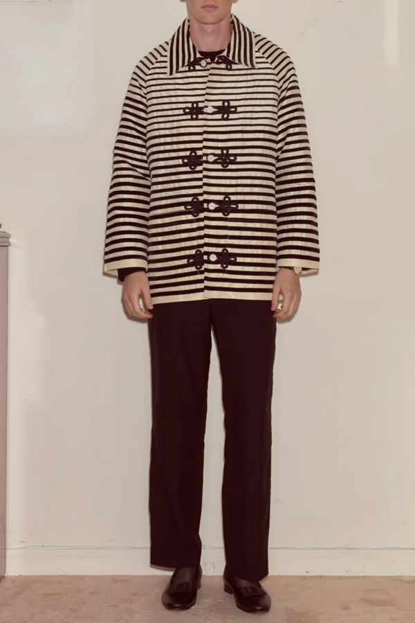 Velvet Bannister Jacket - Black/Cream