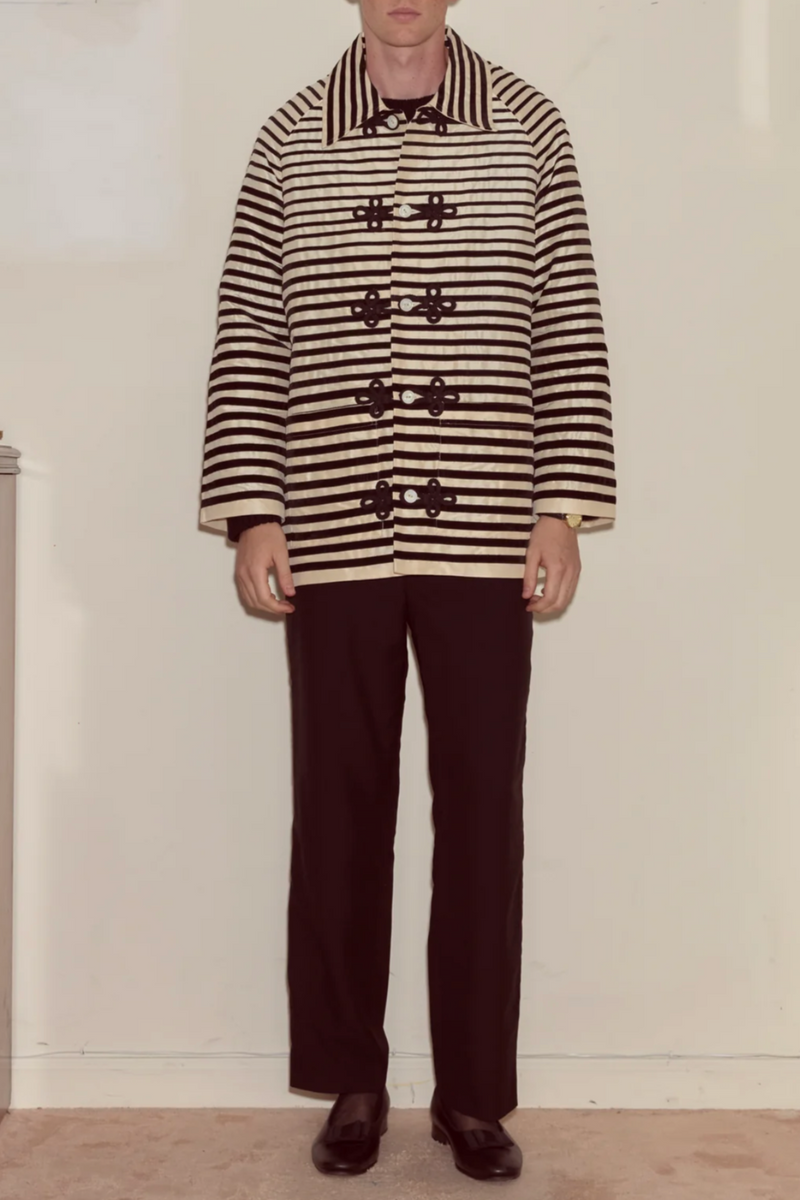 Velvet Bannister Jacket - Black/Cream