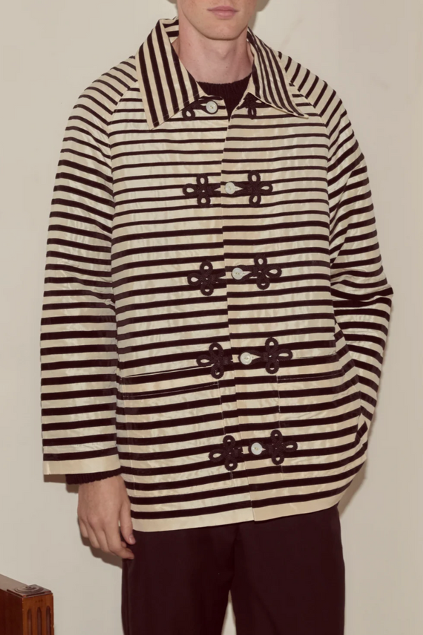 Velvet Bannister Jacket - Black/Cream