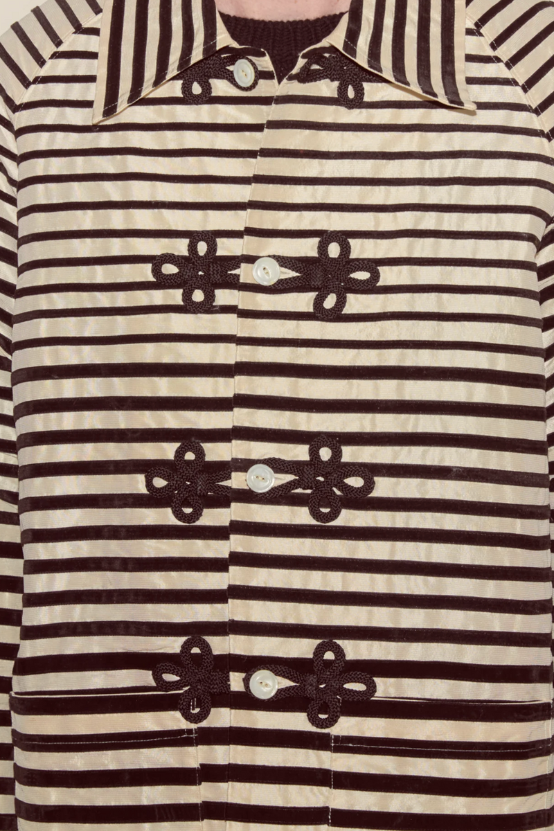 Velvet Bannister Jacket - Black/Cream