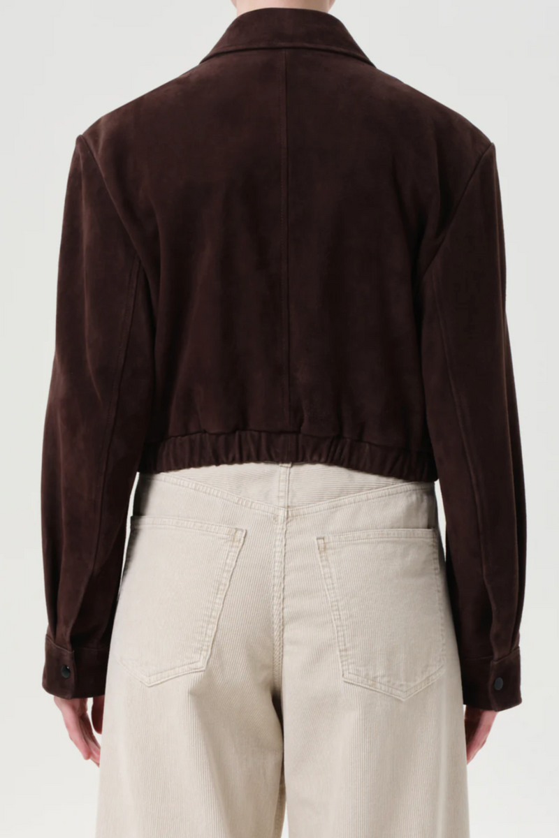 Nahla Cropped Suede Jacket - Root