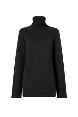 The Slouch Turtleneck - Charcoal