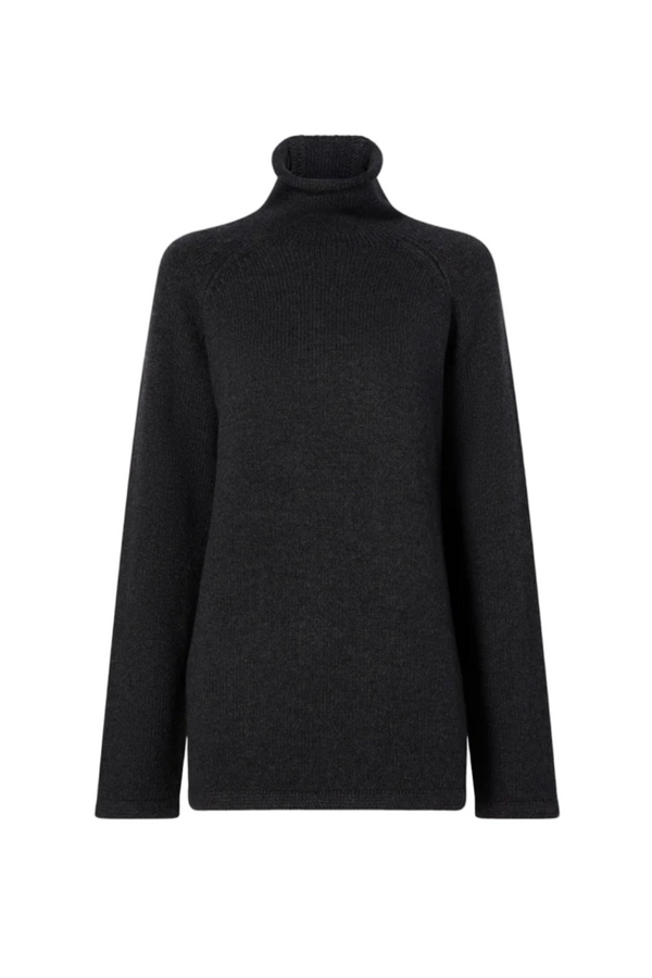 The Slouch Turtleneck - Charcoal