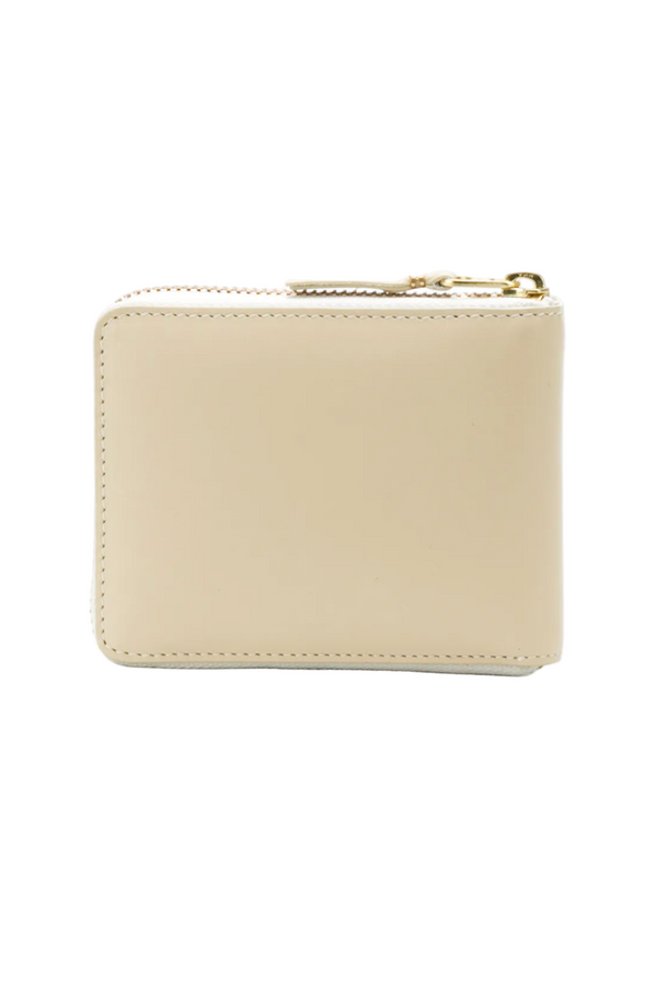 Classic Leather Zip Wallet - Off White