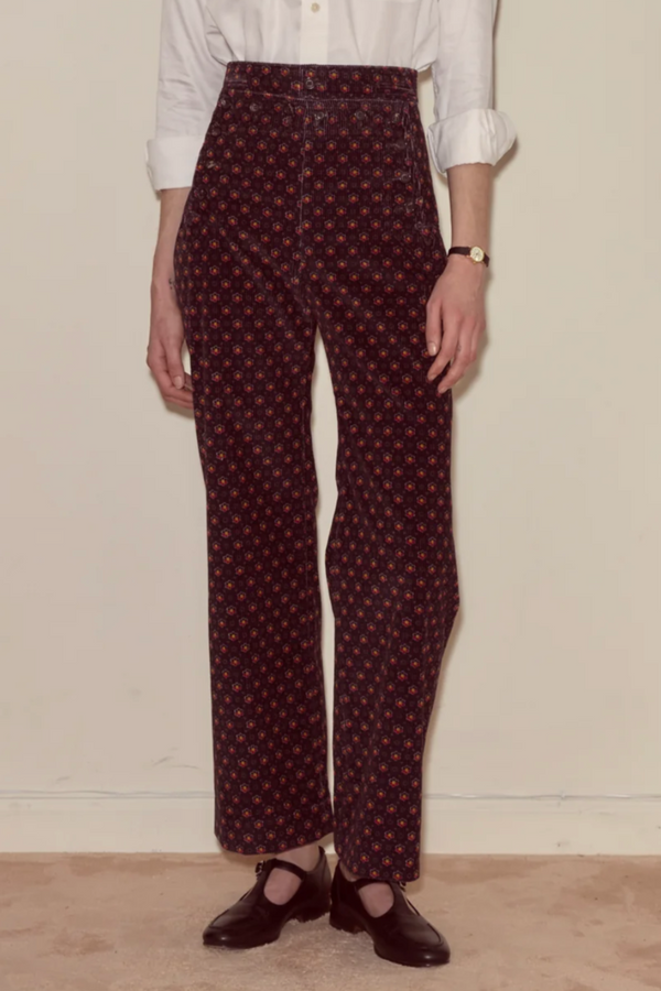 McAllister Corduroy Sailor Trousers - Purple