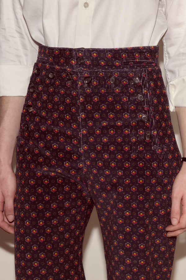 McAllister Corduroy Sailor Trousers - Purple