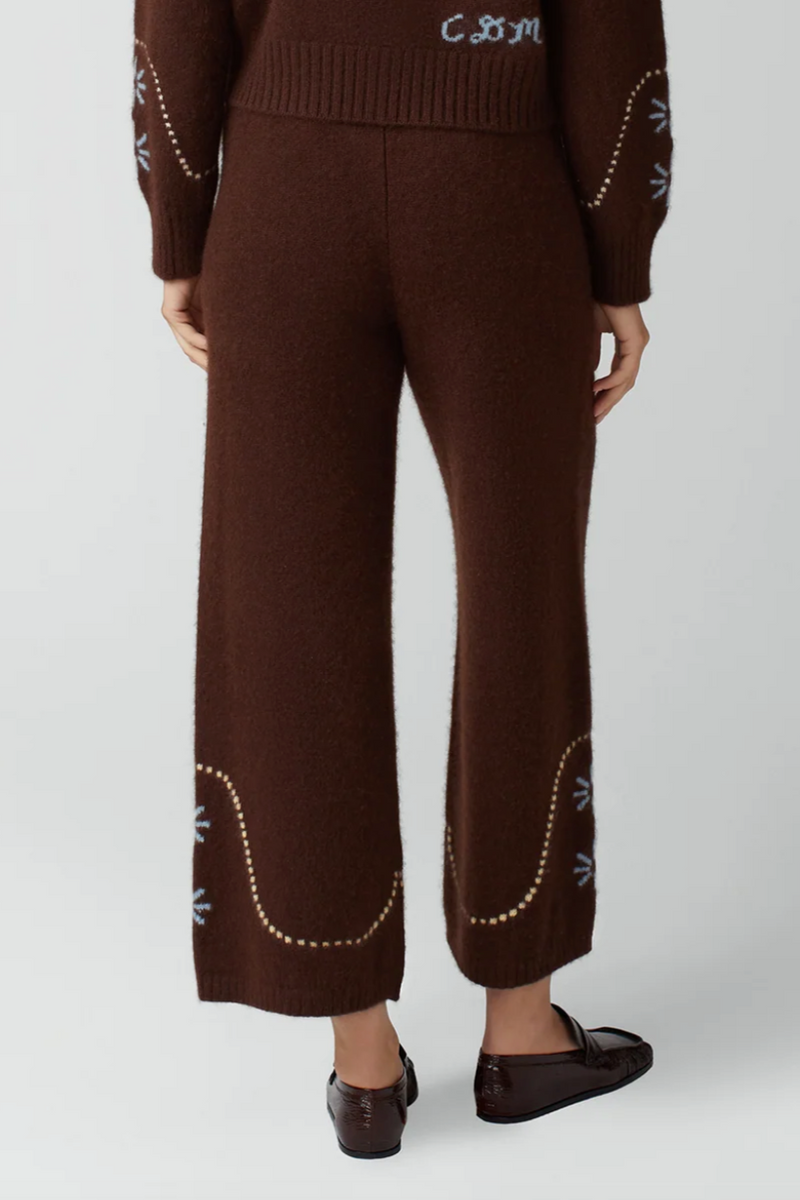 Cashmere Western Pant - Chocolate Multi