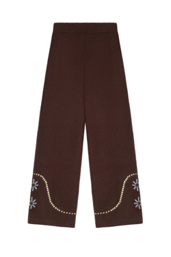 Cashmere Western Pant - Chocolate Multi
