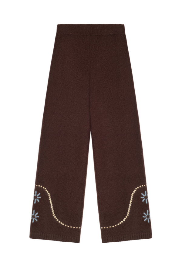 Cashmere Western Pant - Chocolate Multi