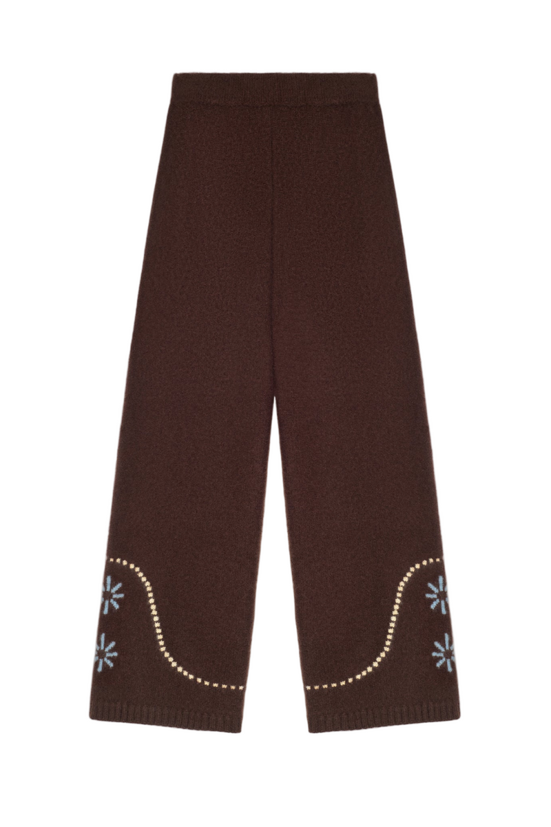 Cashmere Western Pant - Chocolate Multi