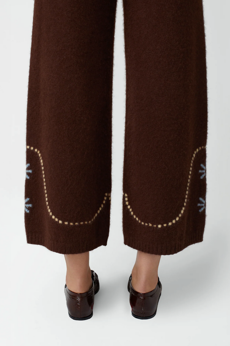 Cashmere Western Pant - Chocolate Multi
