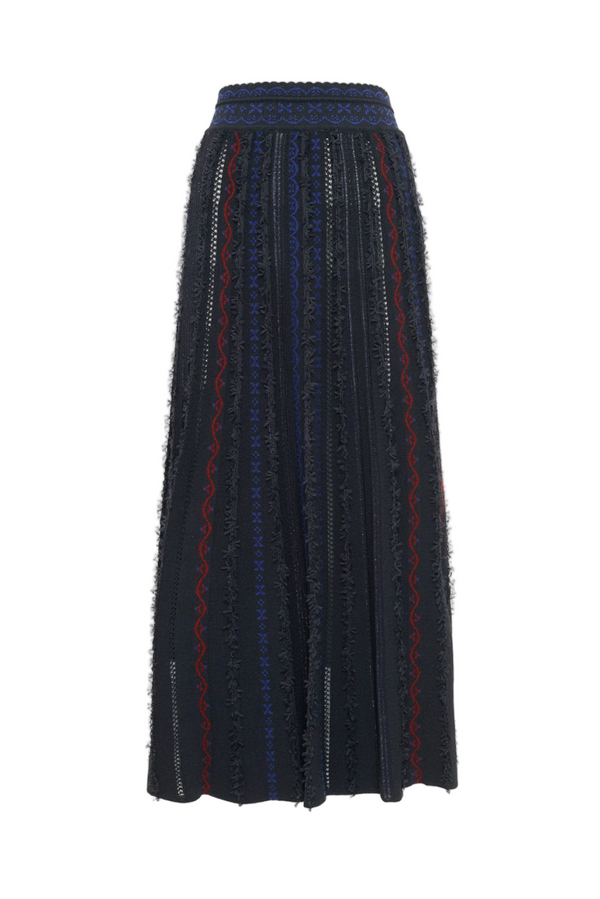 Daiquiri Fil Coupe Midi Skirt - Deep Black