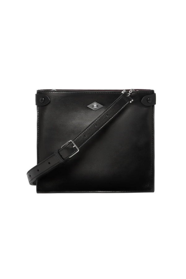 Stowaway in Buttery Nappa - Black/Silver