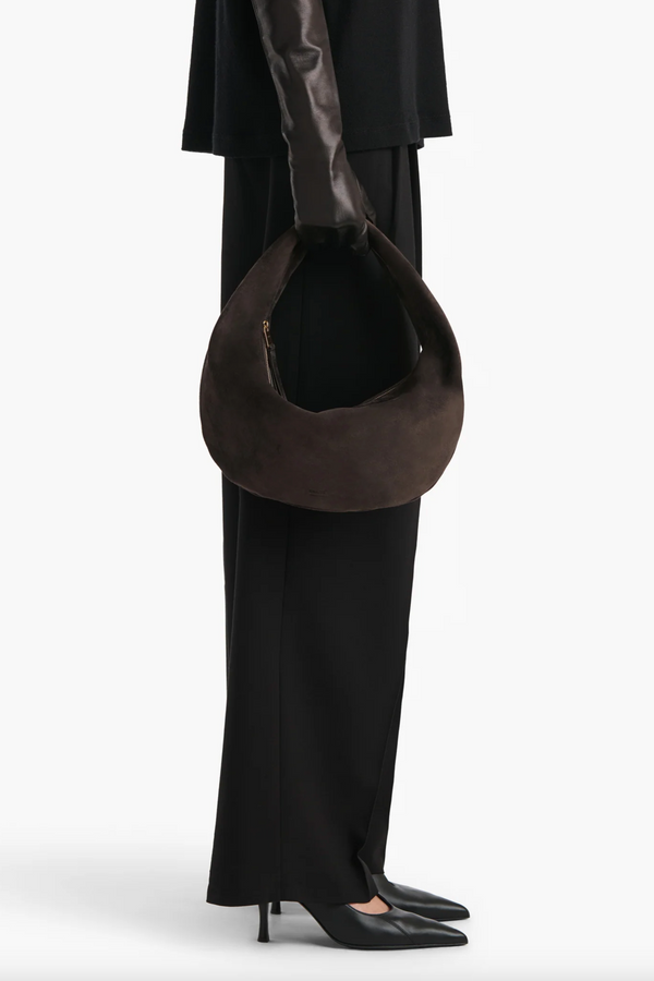 Medium Olivia Hobo - Dark Brown Suede