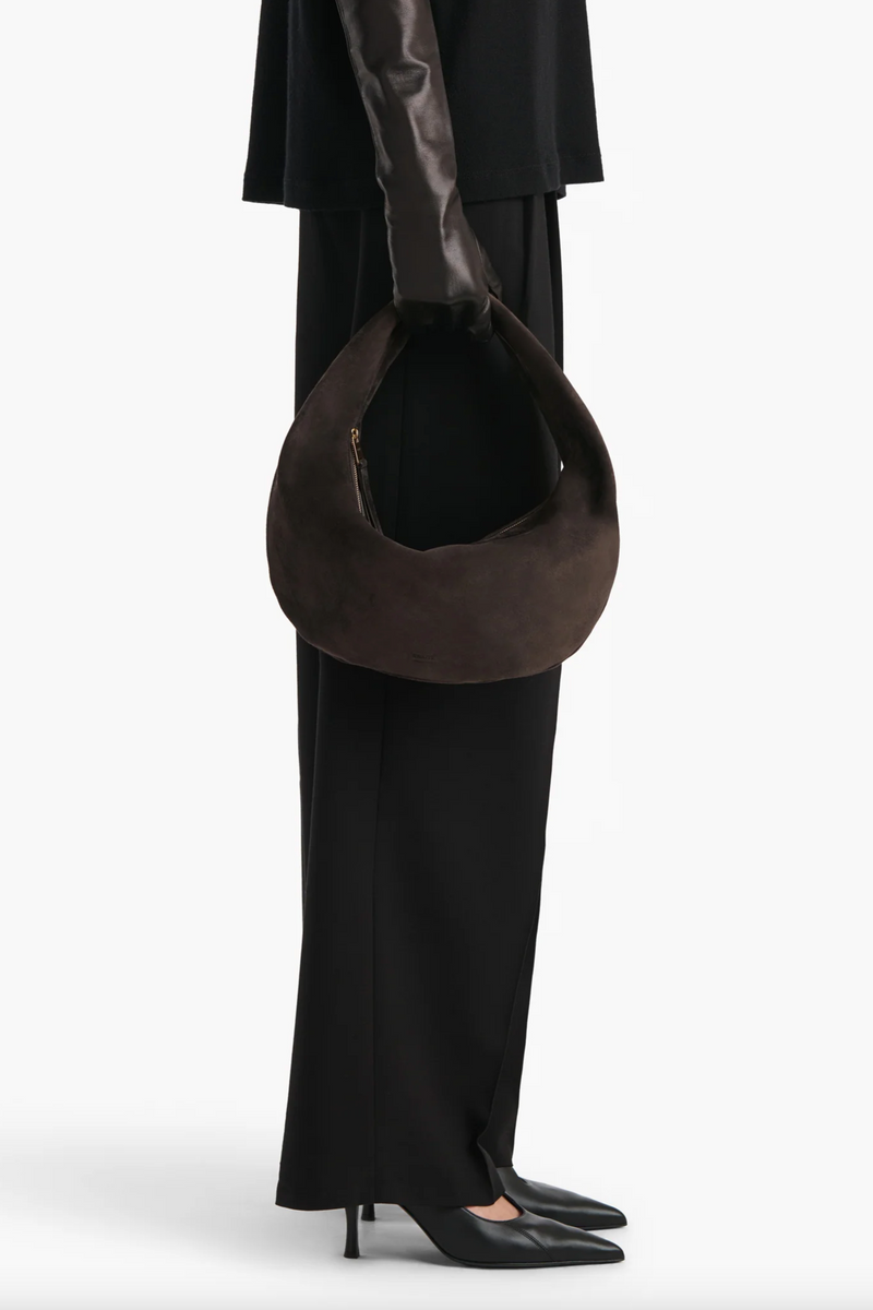 Medium Olivia Hobo - Dark Brown Suede