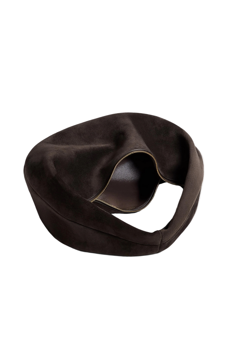 Medium Olivia Hobo - Dark Brown Suede
