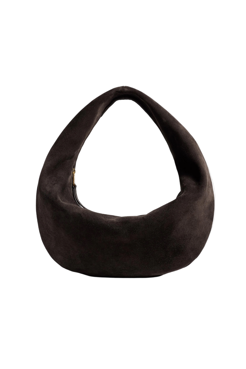 Medium Olivia Hobo - Dark Brown Suede