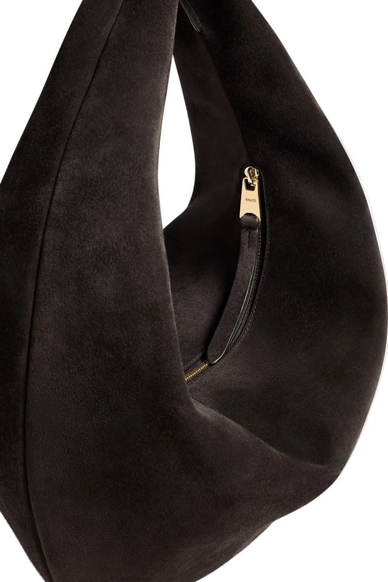 Medium Olivia Hobo - Dark Brown Suede