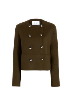 Courtney Jacket in Double Face Wool - Fatigue