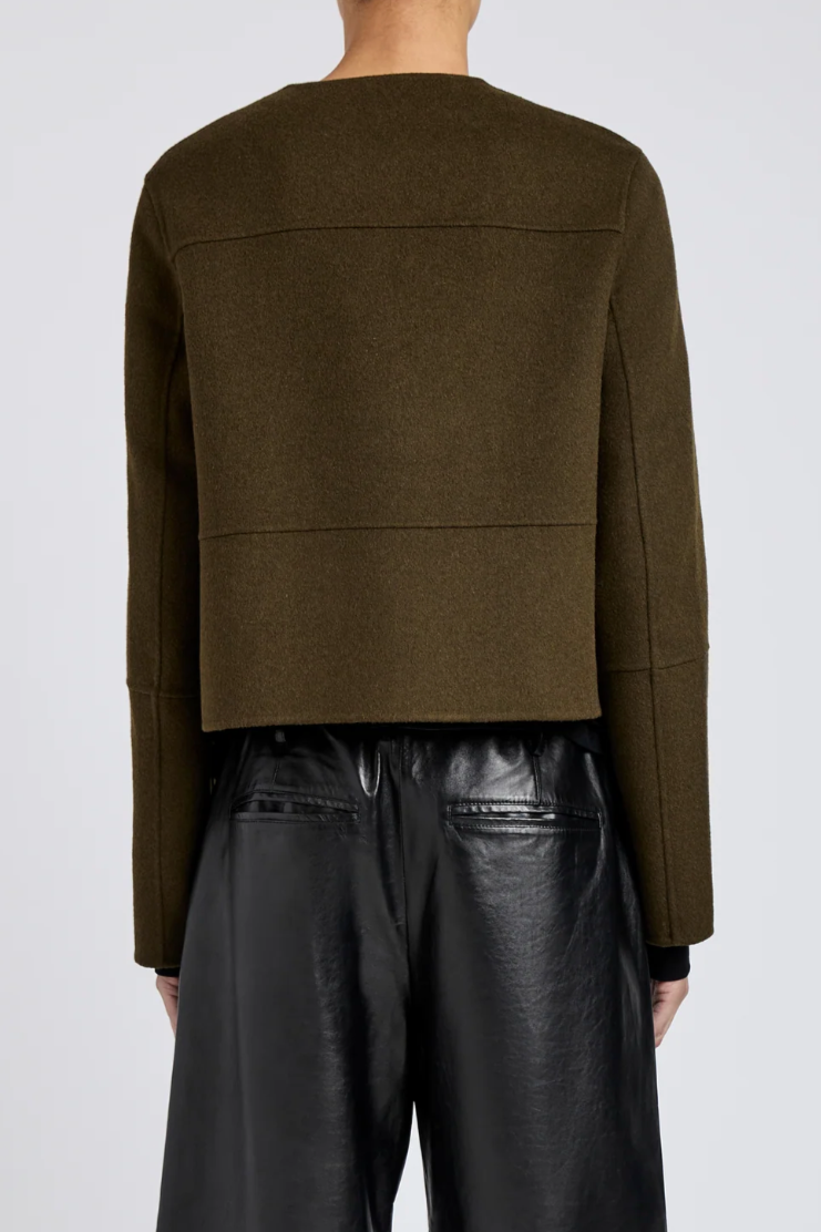 Courtney Jacket in Double Face Wool - Fatigue