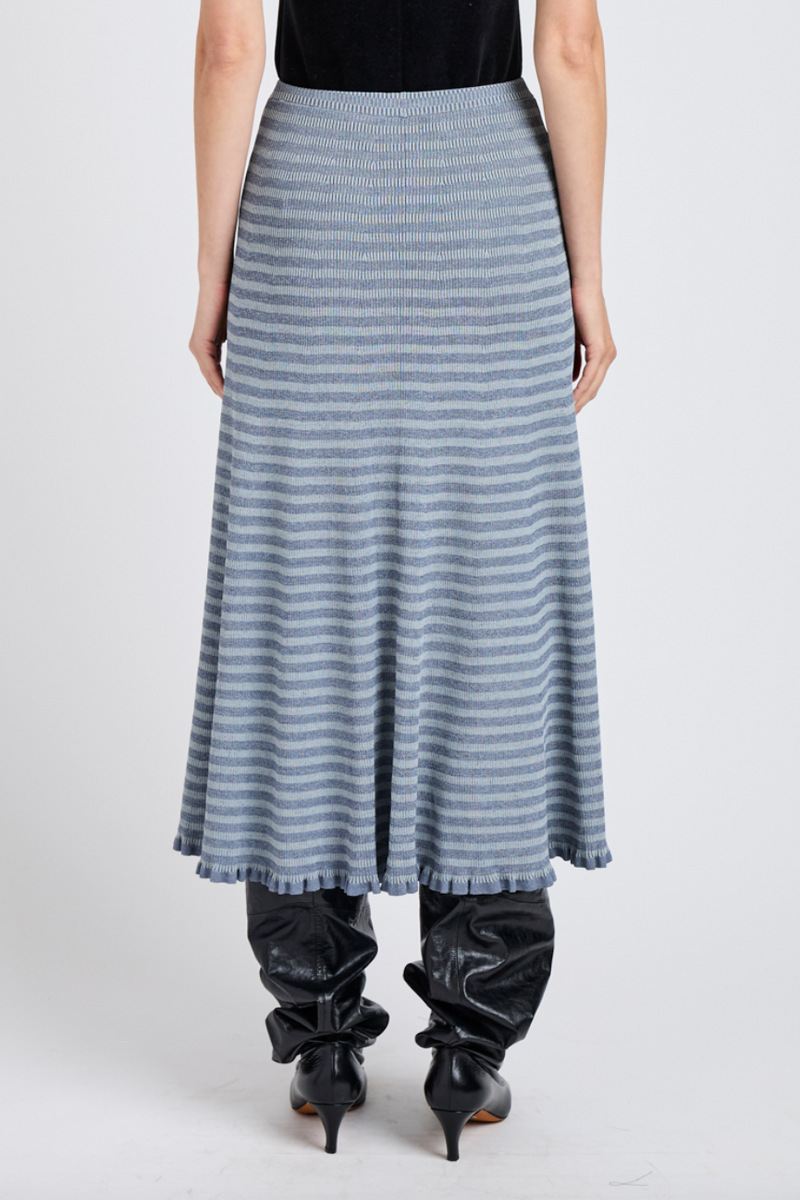 Stina Skirt in Geo Knits - Slate