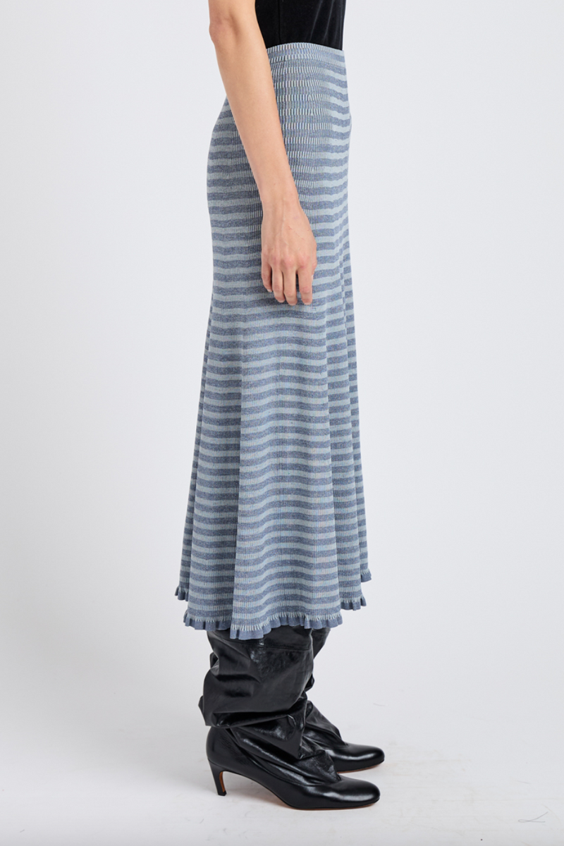 Stina Skirt in Geo Knits - Slate