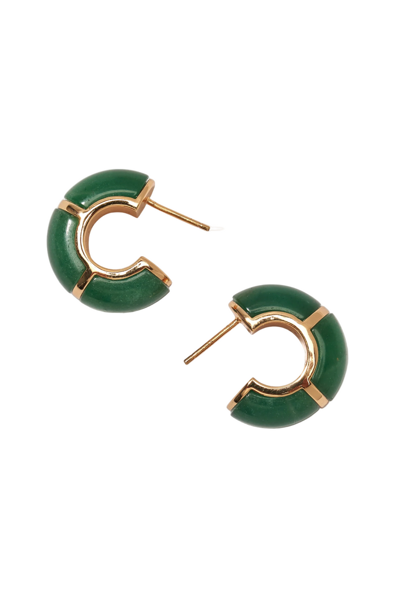 Zellige Hoops in Green Jade